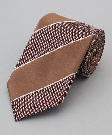 【日本製】西陣ネクタイ_レジメンタルストライプ柄