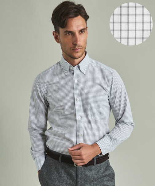 【形態安定】PREMIUMPLEATS_ボタンダウンカラー 通年ドレスシャツ