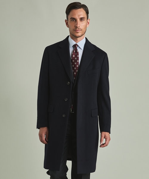 MTRピュアカシミヤ】シングルブレストチェスターフィールドコート