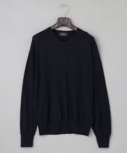 【ベーシックニット】ハイゲージVネック ニット