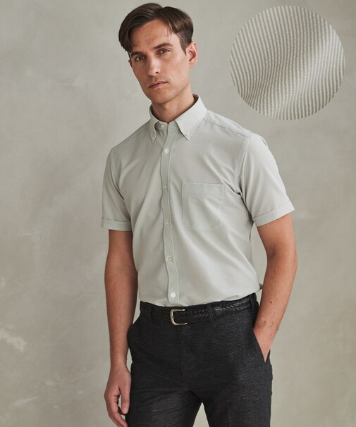 とにかく涼しい/酷暑対応【シワになりにくい/吸水速乾】クールマックスサッカーシャツ