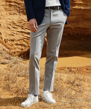 ウエストアジャスター/折り目加工/吸汗速乾/洗える【ビジネス対応】クールマックスパンツ(24年モデル)