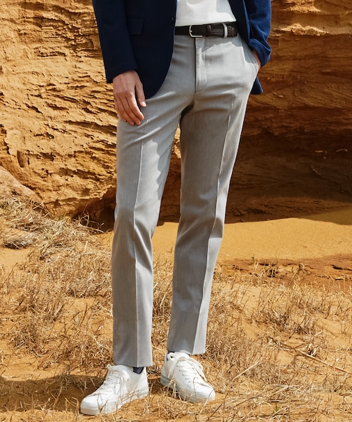 ウエストアジャスター/折り目加工/吸汗速乾/洗える【ビジネス対応】クールマックスパンツ(24年モデル)