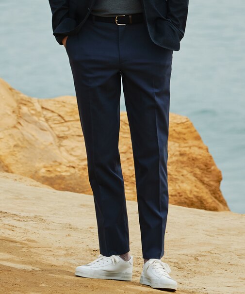 ウエストアジャスター/折り目加工/吸汗速乾/洗える【ビジネス対応】クールマックスパンツ（24年モデル）