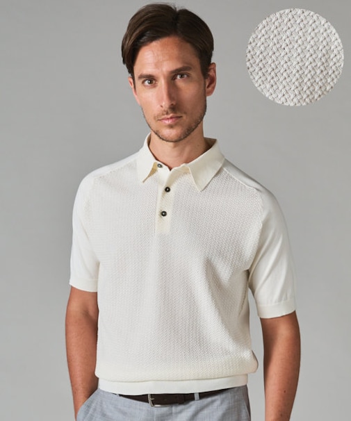ビジネスでもデイリーにも【ウォッシャブル】インド綿 ニットポロ