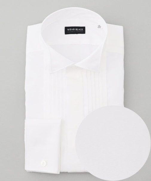 【WEAR BLACK】ブザム比翼ウィングカラー ドレスシャツ