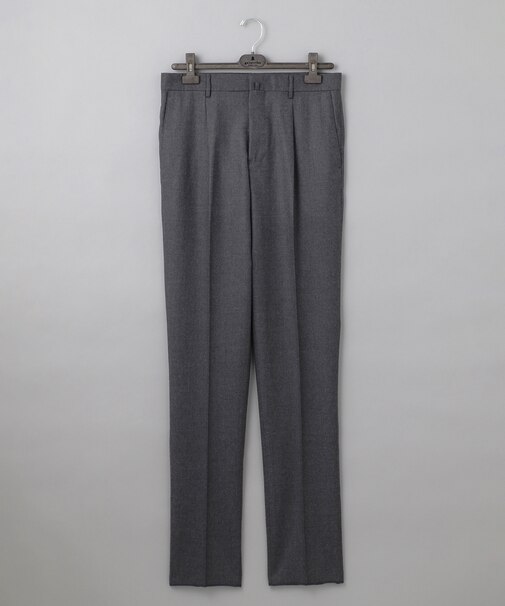 【保温性/ストレッチ/シワになりにくい】サキソニーストレッチパンツ（１タック）