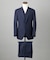 WEB&一部店舗限定【DORMEUIL/ドーメル】IMPERIALJADE/インペリアルジェイド 通年 3ピーススーツ（ネイビー×格子）