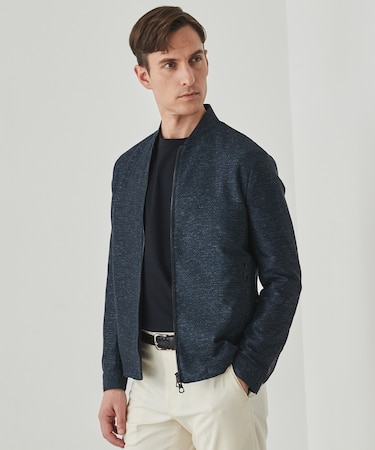 新素材【洗える/シワになりにくい/ストレッチ】カラミプリント MA-１ブルゾン