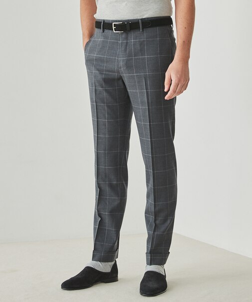 ロングセラー【洗える/折り目加工/シワになりにくい/ウエストアジャスター】ウォッシャブル サマーウール100％パンツ_限定色(ノータック)25年モデル