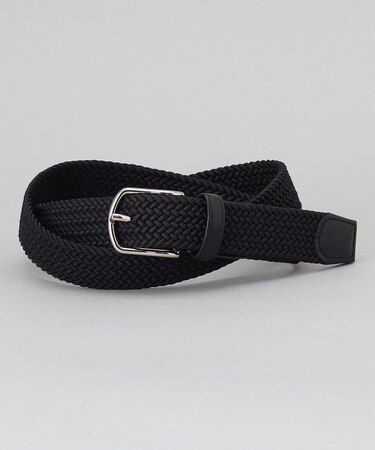 【ビジカジ兼用】ゴムメッシュ レザーコンビベルト