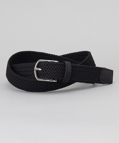 【ビジカジ兼用】ゴムメッシュ レザーコンビベルト