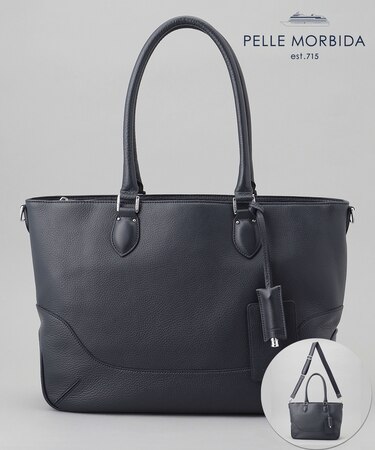 日本製【PELLE MORBIDA】2WAY シュリンクレザートートバッグ