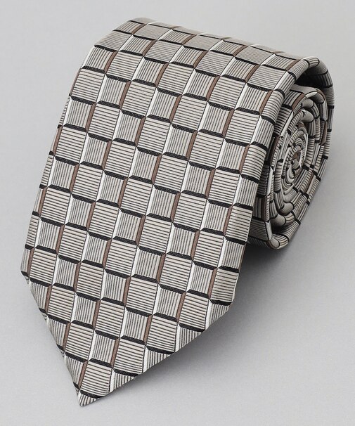 GOTAIRIKU別注【日本製】シルク ネクタイ_チェック織り