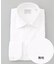 【形態安定】PREMIUMPLEATS_セミワイドカラー 通年ドレスシャツ_ホワイト/ストライプ(25/26年モデル)