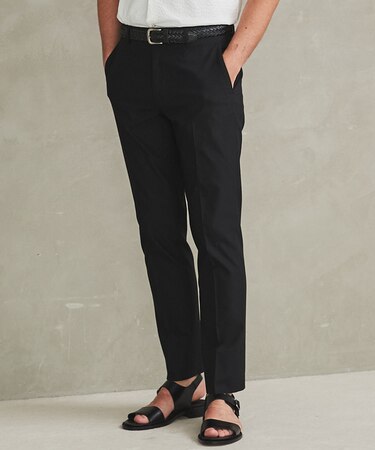 仕事で着られる綿パン【吸水速乾/ストレッチ/折り目加工】クールマックスコットンパンツ_ノータック（25年モデル）