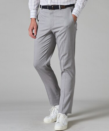 仕事で着られる綿パン【吸水速乾/ストレッチ/折り目加工】クールマックスコットンパンツ_ノータック（25年モデル）