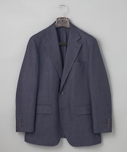 【DORMEUIL】ドーメル HEXAGON リネン ジャケット_ネイビー