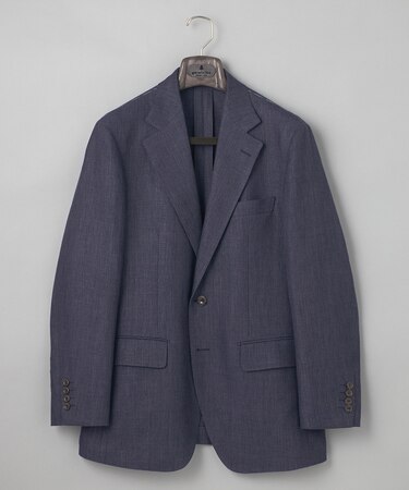 【DORMEUIL】ドーメル HEXAGON リネン ジャケット_ネイビー