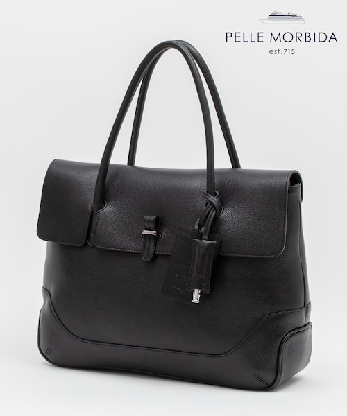 別注/日本製【PELLE MORBIDA×GOTAIRIKU】レザー フラップトートバッグ