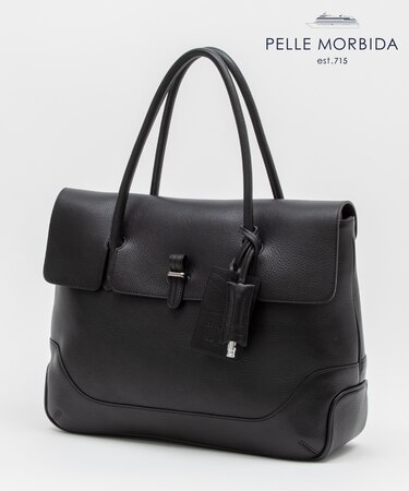 別注/日本製【PELLE MORBIDA×GOTAIRIKU】レザー フラップトートバッグ