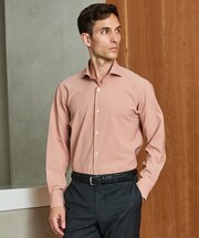 新色/キングサイズ入荷【シワになりにくい/ストレッチ/洗える】ウールライク シャツ_カッタウェイカラー