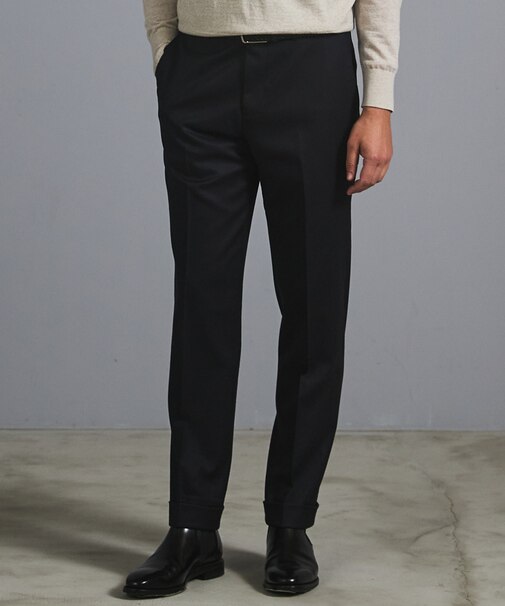 【保温性/ストレッチ/シワになりにくい】サキソニーストレッチパンツ_ノータック(25年モデル）