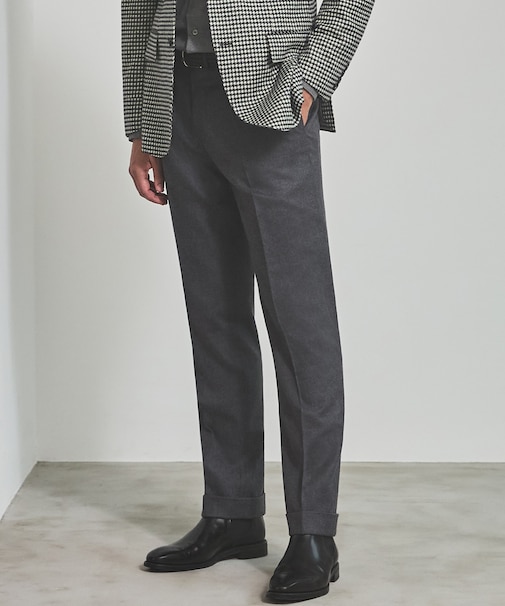 【保温性/ストレッチ/シワになりにくい】サキソニーストレッチパンツ_ノータック(2025年秋冬モデル）
