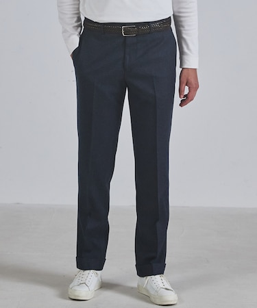 【保温性/ストレッチ/シワになりにくい】サキソニーストレッチパンツ_ノータック(25年モデル）