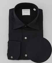 【形態安定】PREMIUMPLEATS_セミワイドカラー 通年ドレスシャツ(カラー ストライプ)