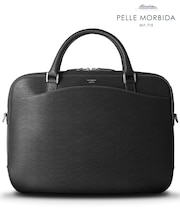 日本製【PELLE MORBIDA】型押しレザー ブリーフバッグ