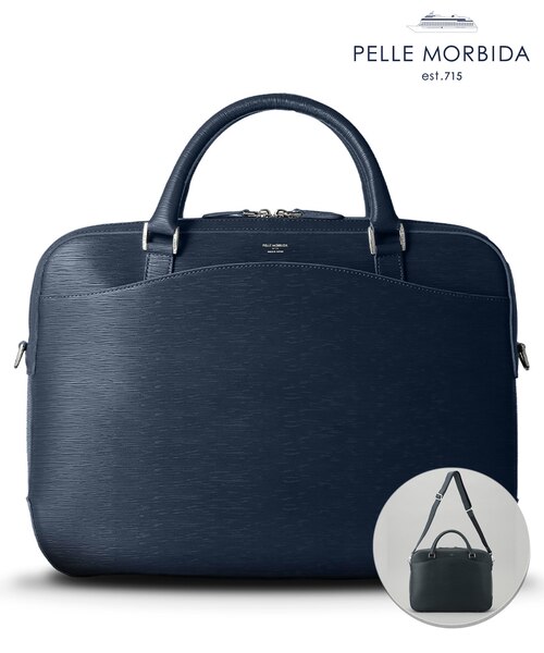 日本製【PELLE MORBIDA】型押しレザー ブリーフバッグ｜ゴタイリクの