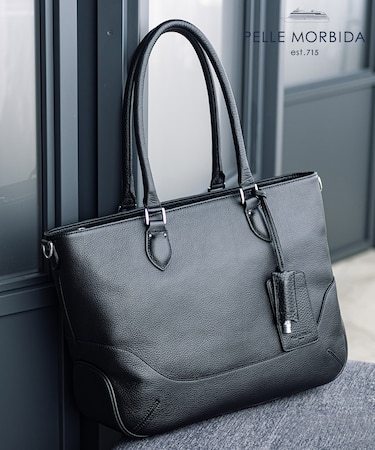 日本製【PELLE MORBIDA】2WAY シュリンクレザートートバッグ