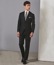 シワになりにくい【御幸毛織/みゆきけおり】Superio160 スーツ_ブラックチェック