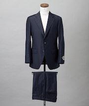シワになりにくい【御幸毛織/みゆきけおり】Superio160 スーツ_ネイビーストライプ
