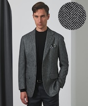 新色追加【一部ストレッチ】カシミヤブレンド 定番ツイードジャケット(25年モデル)