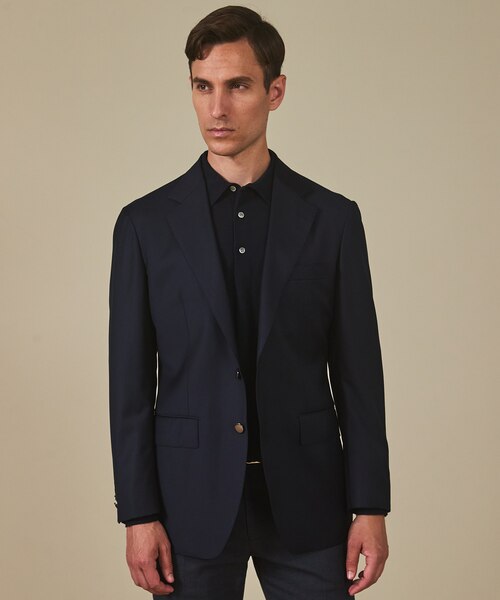 ストライプブレザー アイボリー/ネイビー LIGHT UNCON JACKET - VAN STORE