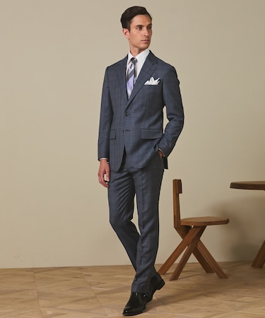 【ZEGNA/ゼニア】エレクタ スーツ(サックスブルーチェック)