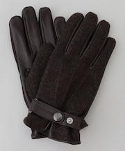 【スマホ対応】DRAGO/ドラゴ ウールシープレザーコンビ グローブ_無地