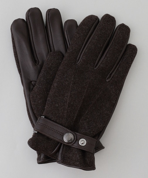 【スマホ対応】DRAGO/ドラゴ ウールシープレザーコンビ グローブ_無地