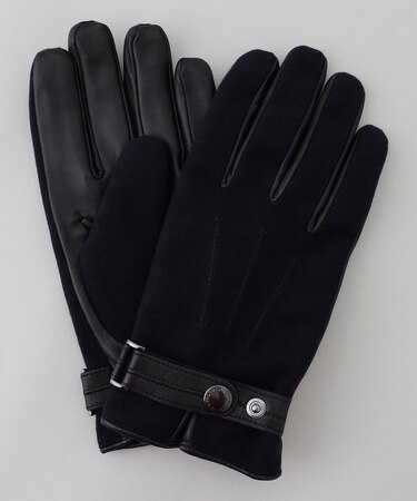 【スマホ対応】DRAGO/ドラゴ ウールシープレザーコンビ グローブ_無地