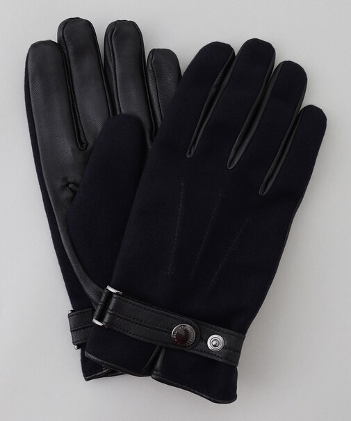 【スマホ対応】DRAGO/ドラゴ ウールシープレザーコンビ グローブ_無地