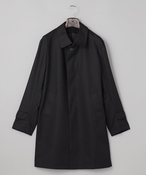 25年新作/3シーズン対応【防水/軽量/シワになりにくい】メランジカルゼ ステンカラーコート_無地