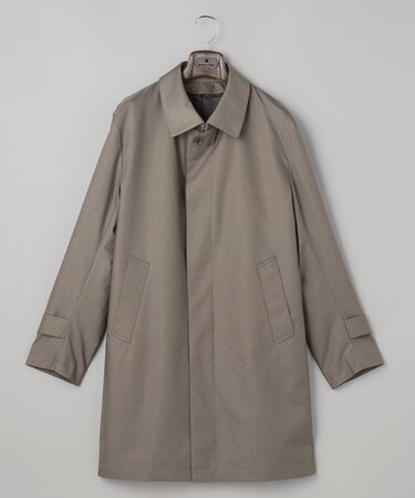 25年新作/3シーズン対応【防水/軽量/シワになりにくい】メランジカルゼ ステンカラーコート_無地