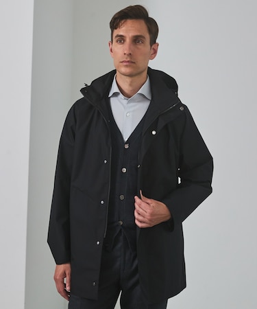 25年新作/3シーズン対応【仕事で着用可】メランジカルゼ フーデッドブルゾン_無地