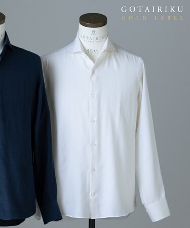 GOLD LABEL/WEB&一部店舗限定【Thomas Mason】コットンカシミヤ フラノシャツ