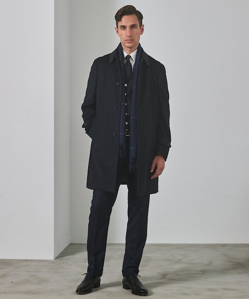 ライトウェイトアンゴラ ステンカラーコート