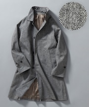 【薄中綿仕様】スーパーライトウエイトカシミヤブレンド ステンカラーコート