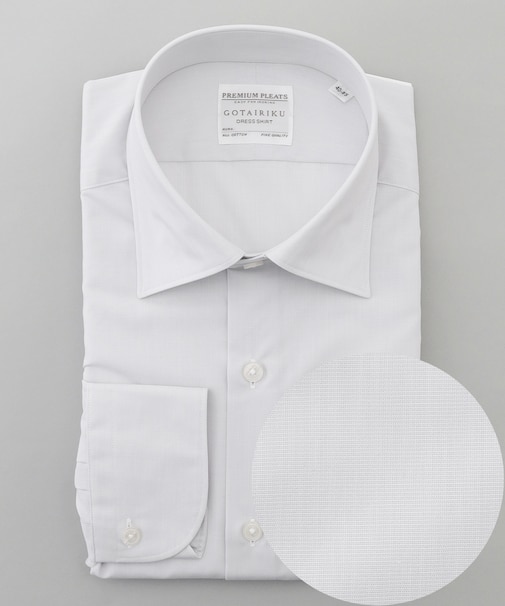 【形態安定】PREMIUMPLEATS_セミワイドカラー _通年ドレスシャツ(25年秋冬限定色)