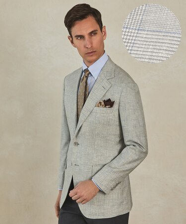 【CANONICO/カノニコ】ヴィンテージ ジャケット_エクリュグレンチェック